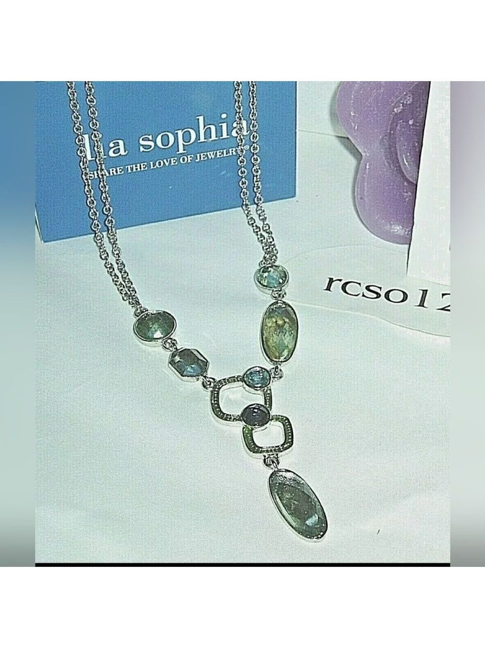 Beautiful Lia Sophia "SELTZER" Y-Style Necklace, NWOT bonus earrings